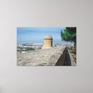 Toile Tourelle de canon sur les murs de la vieille ville
