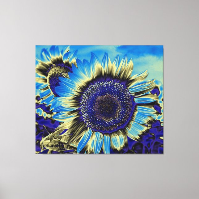 Toile Tournesol bleu (Recto)