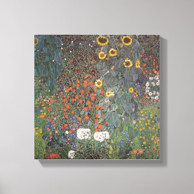 Toile Tournesol dans le jardin Gustav Klimt Art nouveau (Recto)