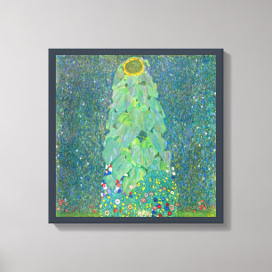 Toile Tournesol de Klimt, Fleurs Vintages Art Nouveau