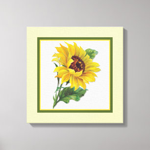 Toile Tournesol d'or - Carré