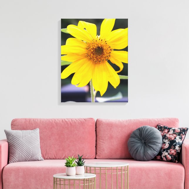 Toile Tournesol jaune assez brillant Gros plan (Insitu(Salon))
