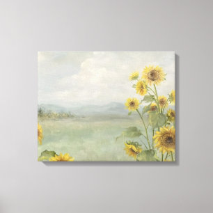 Toile Tournesol moderne Image aquarelle et personnalisée