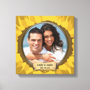 Toile Tournesol rustique Votre photo