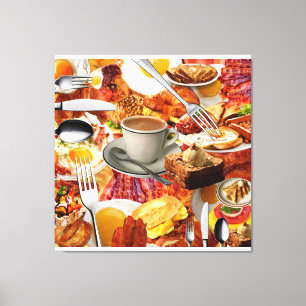 TOILE TOUS PEUVENT PRENDRE LE PETIT DÉJEUNER  