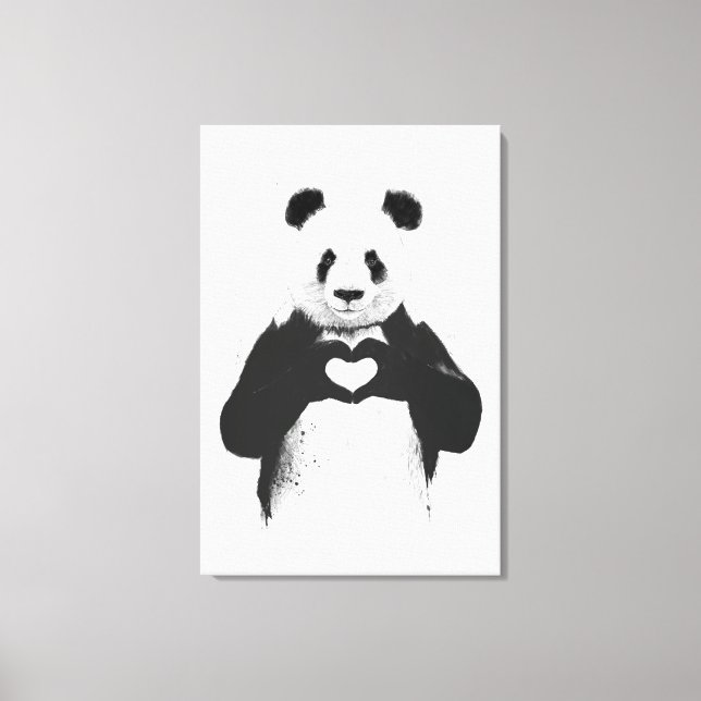 Toile Tout ce dont tu as besoin, c'est d'amour (Recto)
