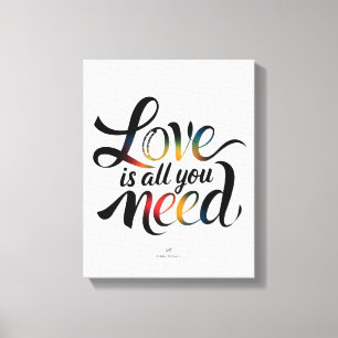 Toile Tout ce dont vous avez besoin est Love Canvas - Lo