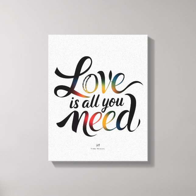 Toile Tout ce dont vous avez besoin est Love Canvas - Lo (Recto)