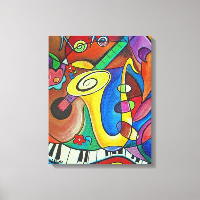 Toile Tout Ce Jazz ! Imprimer par Studio Burke© (Recto)