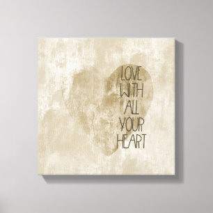 Toile Tout ton coeur Gold