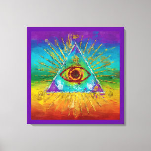 Toile Tout Voir L'Oeil De Dieu - Art abstrait