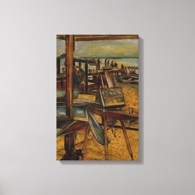 Toile Toute Grande Peinture Commence Avec Un Seuil De Br (Recto)