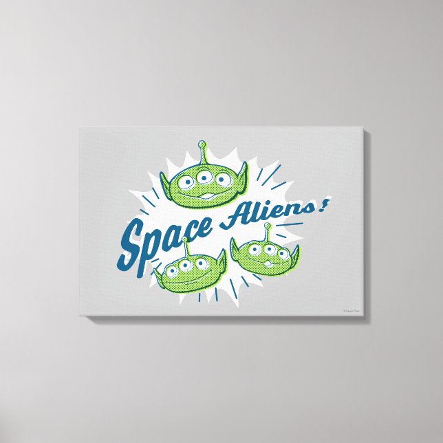 Toile Toy Story 4 | "Aliens spatiaux" Retro Graphic (Recto)