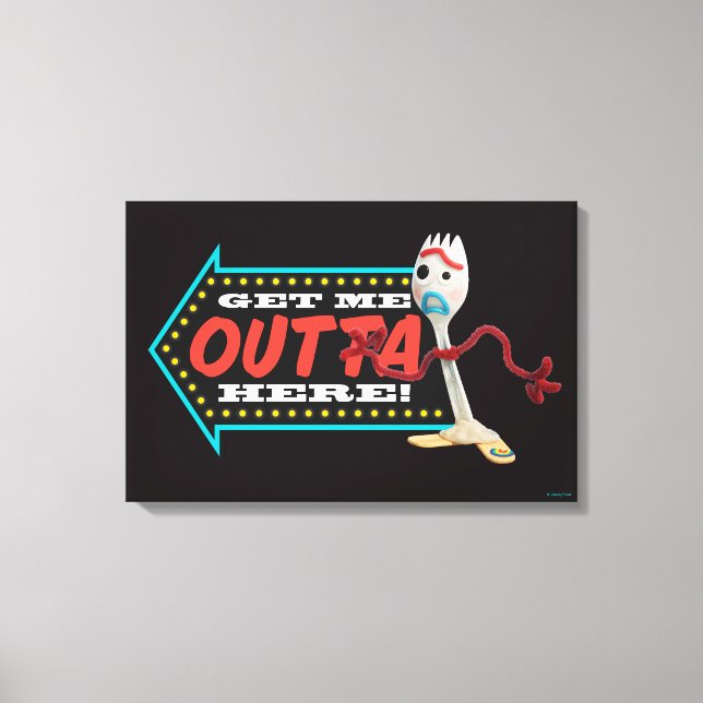 Toile Toy Story 4 | Forky "Get Me Outta Here" (Recto)