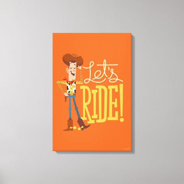Toile Toy Story 4 | Illustration en bois "Ride" (Recto)