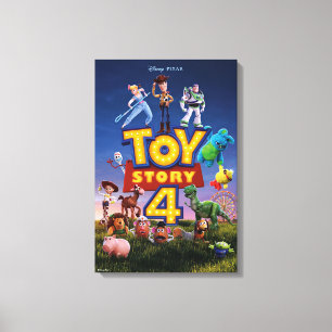 Toile Toy Story 4  Jouets sur le terrain