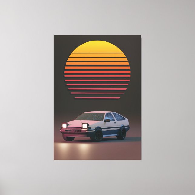 Toile Toyota AE86 de l'Anime initial-D (Recto)