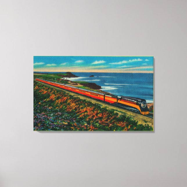 Toile Train Daylight Limited sur la Californie (Recto)