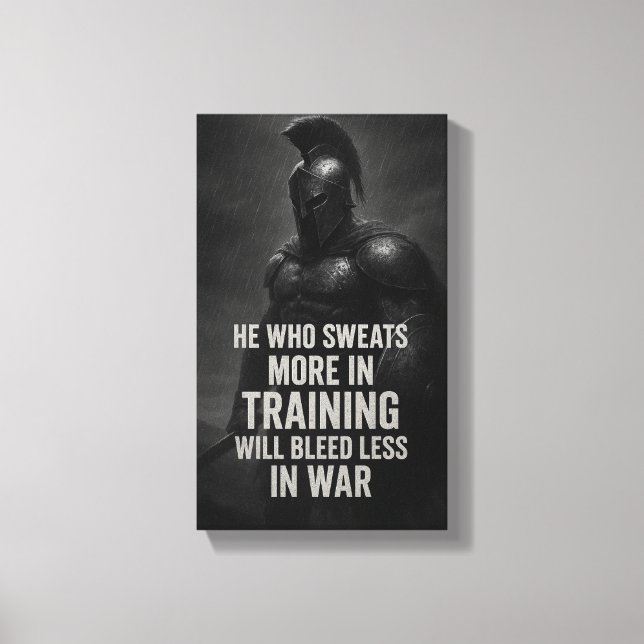 Toile Train Like a Warrior: Sweat More, Bleed Less (Recto)