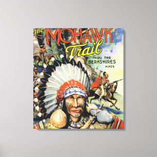 Toile Traînée de Mohawk, vue des Indiens de Mohawk