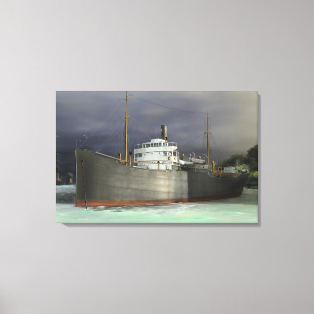 Toile Tramp Steamer Art nautique et maritime (Recto)