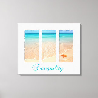 Toile Tranquille Beach Triptyque