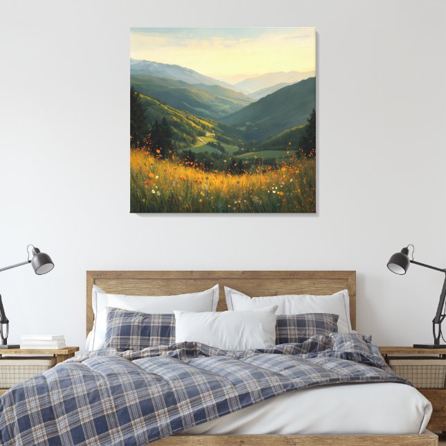 Toile Tranquille nature - prairie Pittoresque et Mur de  (Insitu(Chambre))