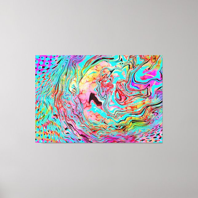 Toile Tranquillité Abstrait Fluid Art (Recto)