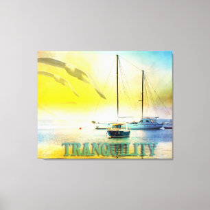 Toile Tranquillité - Bateaux À Voile Amarrés Dans Les Ea