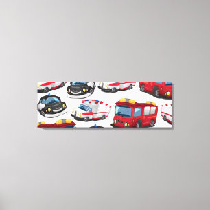 Toile Transport des services de police, d'ambulance et d