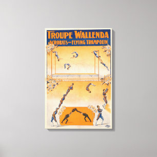 Toile Trapeze, acrobates Et Trampoline Volante