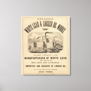 Toile Travaux de plomb et d'huile de lin blanc de l'Atla