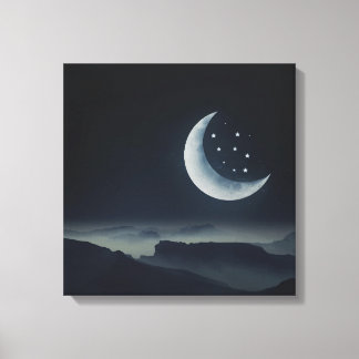 Toile Très belle lune | Zazzle_Growshop.