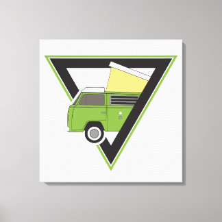 Toile triangle classique camper vert camper van