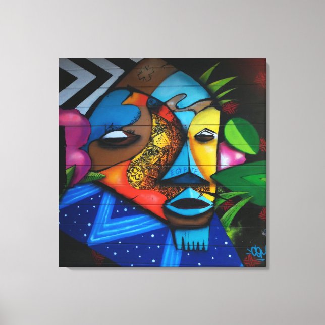 Toile Tribal d'Afrique Abstraite (Recto)