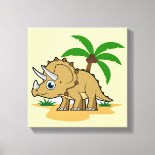Toile Tricératops Dans Un Climat Tropical.