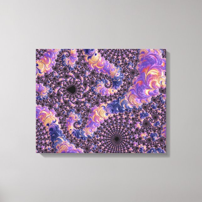 Toile Trippy Super Boho Colorful Jewel Tone Fractal Art (Recto)