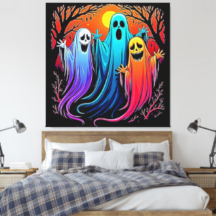 Toile Trois modèles Éffrayants d'Halloween