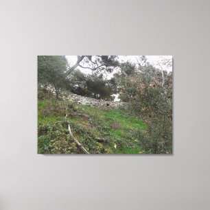 Toile Trou dans le mur de roche