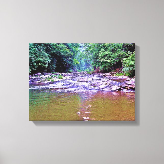Toile Trou de natation du ruisseau de Pretty Mountains (Recto)