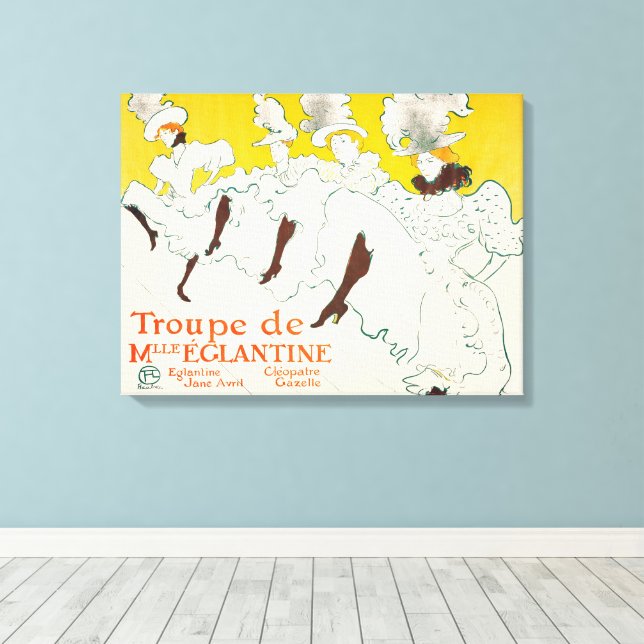 Toile Troupe de Mademoiselle Eglantine, Toulouse Lautrec (Insitu (Plancher de Bois))