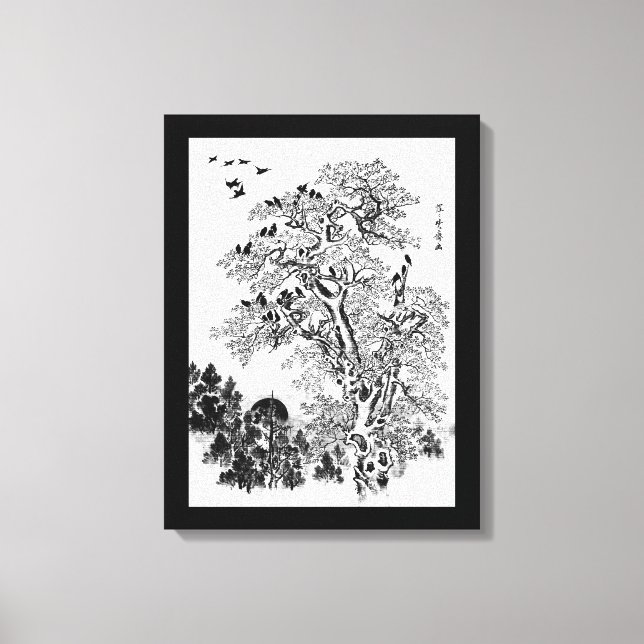 Toile Troupeau des corneilles à l'aube (Recto)