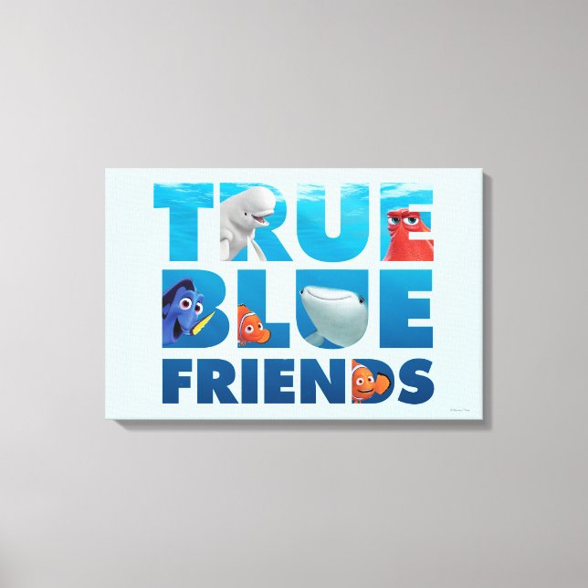 Toile Trouver Dory | Vrais amis bleus (Recto)