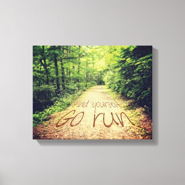 Toile Trouvez-vous Go Run Inspirational Runners Citation (Recto)