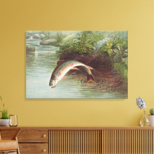 Toile Truitelle de ruisseau par S.A. Kilbourne Poisson v