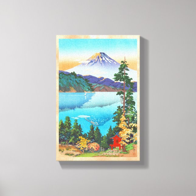 Toile Tsuchiya Koitsu Lake Ashi dans les collines de Hak (Recto)