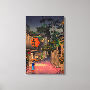 Toile Tsuchiya Koitsu - Soirée à Ushigome