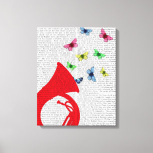 Toile Tuba avec des papillons