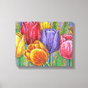 Toile Tulipe Florale Tulip Imprimante Mur Art