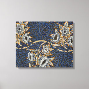 Toile Tulipe Saules Motif Bleu Floral de William Morris